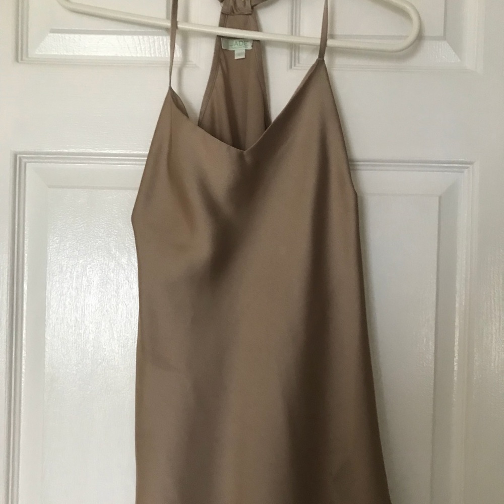 Beige halter top, silky material